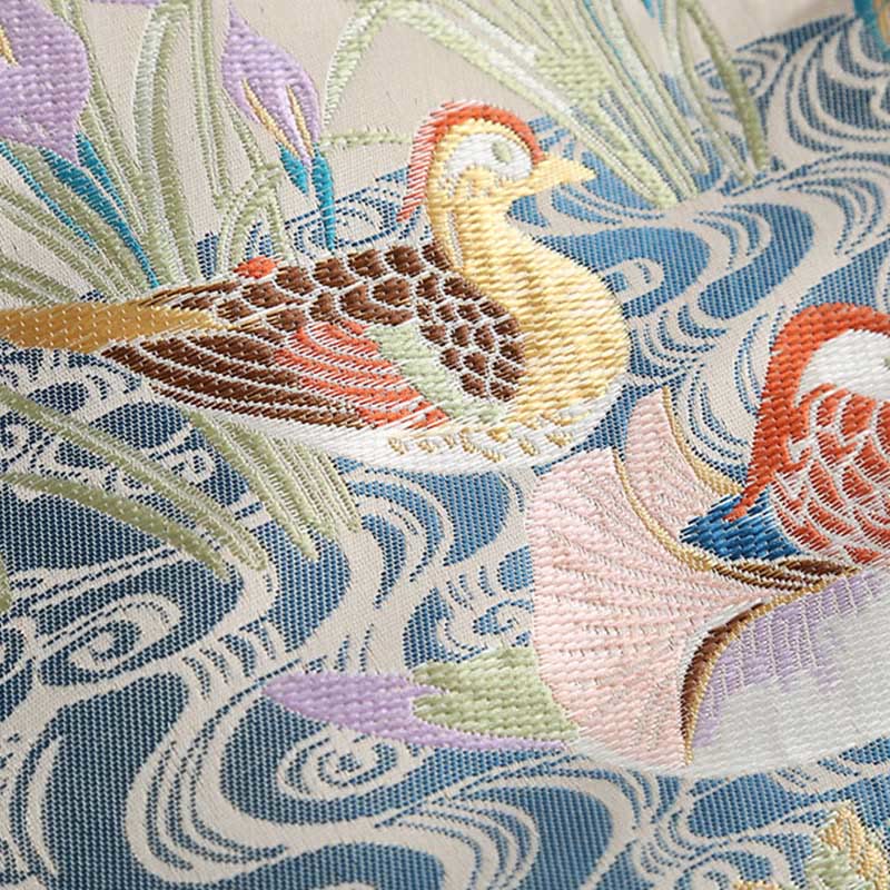 Chaqueta de manga larga para hombre con bolsillos , Buddha Stones, pato mandarín, peonía y rana con botones - image 8