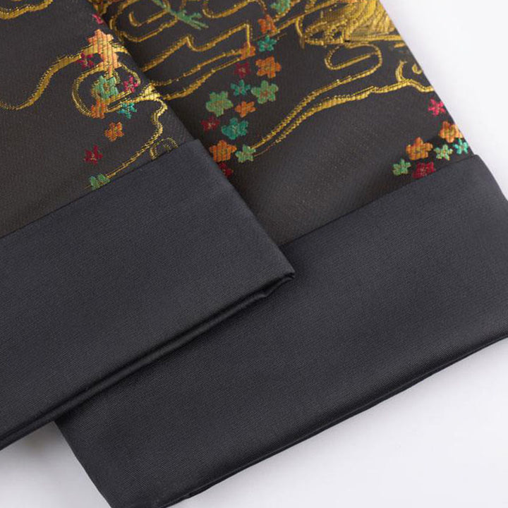 Chaqueta de manga larga para hombre con bolsillos, botones de rana , Buddha Stones, fénix colorido y nubes auspiciosas - image 8