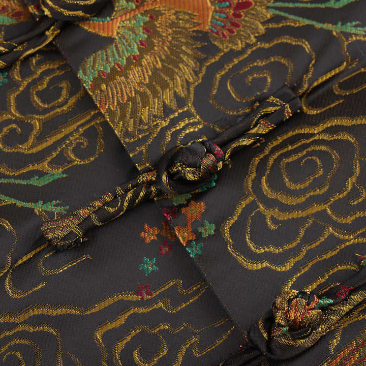 Chaqueta de manga larga para hombre con bolsillos, botones de rana , Buddha Stones, fénix colorido y nubes auspiciosas - image 6