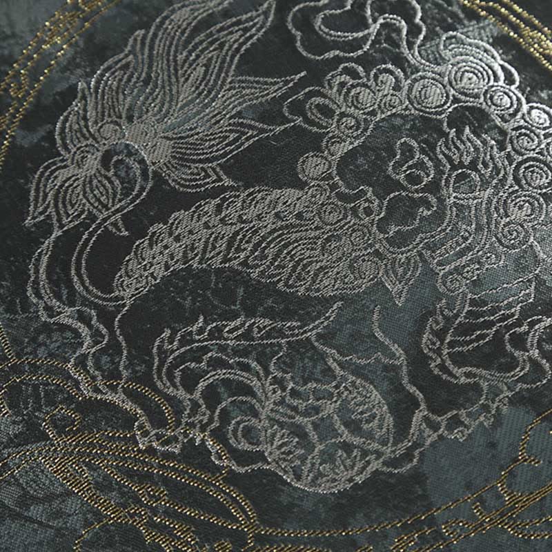 Chaqueta de manga larga con botones de rana y bolsillos para hombre, con Buddha Stones Kirin - image 11