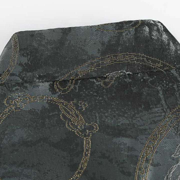 Chaqueta de manga larga con botones de rana y bolsillos para hombre, con Buddha Stones Kirin - image 4