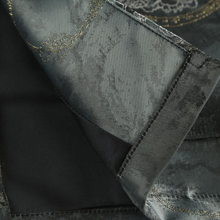 Chaqueta de manga larga con botones de rana y bolsillos para hombre, con Buddha Stones Kirin - image 8