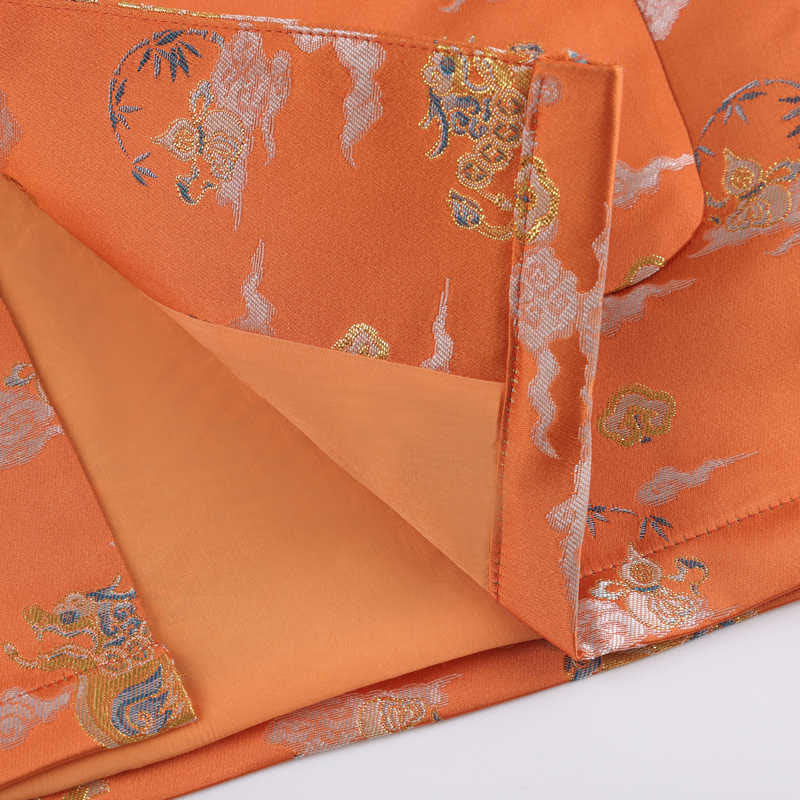 Chaqueta de manga larga para hombre con bolsillos, diseño de rana y botones, con Buddha Stones, kirin naranja y nubes auspiciosas - image 8