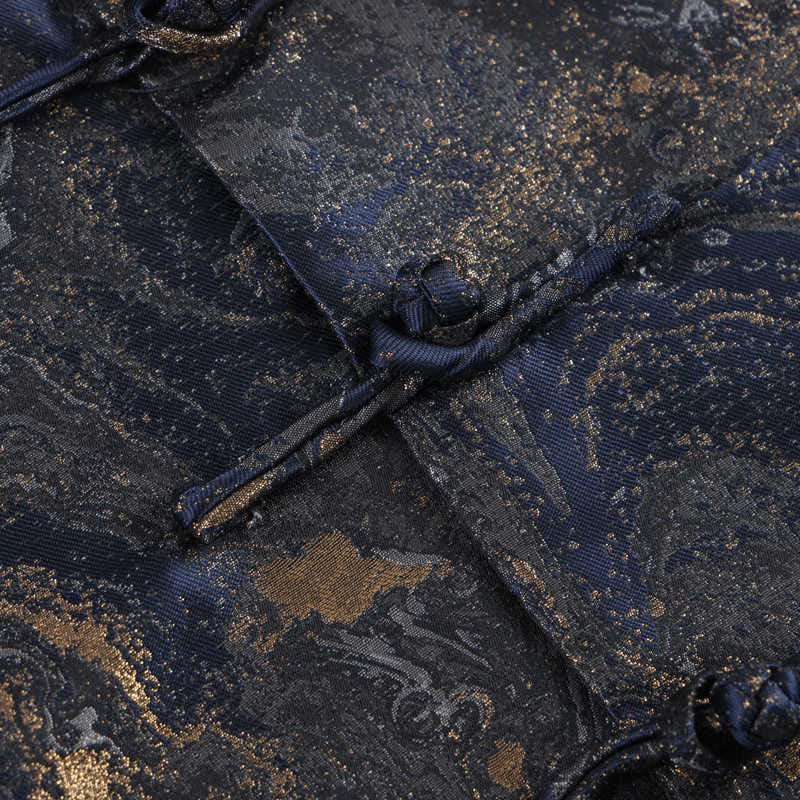 Chaqueta de manga larga con botones de rana y bolsillos para hombre, con Buddha Stones, montañas de agua azul que fluyen - image 7