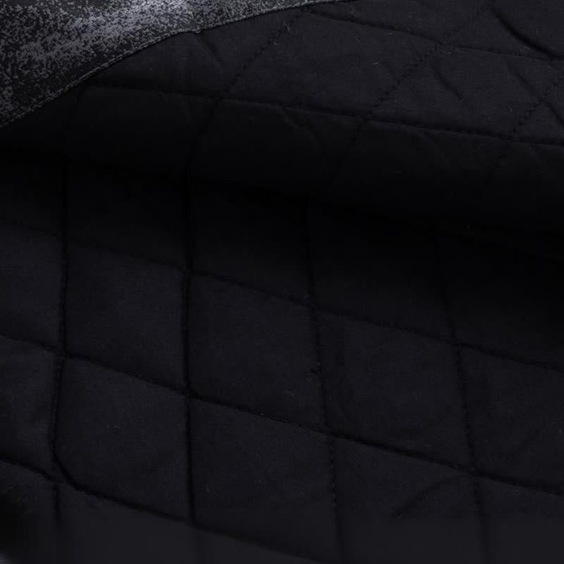 Chaqueta de manga larga con botones de rana para hombre, con bolsillos, con Buddha Stones, edificios antiguos, árboles - image 11