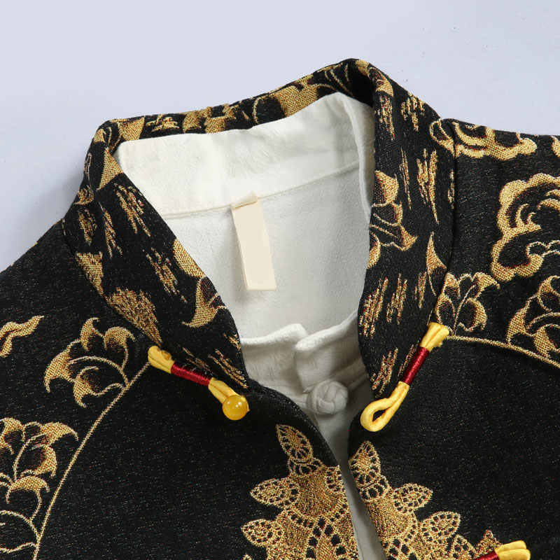 Chaqueta de manga larga con botones de rana para hombre , con Buddha Stones, Avalokiteshvara y Guanyin - image 3