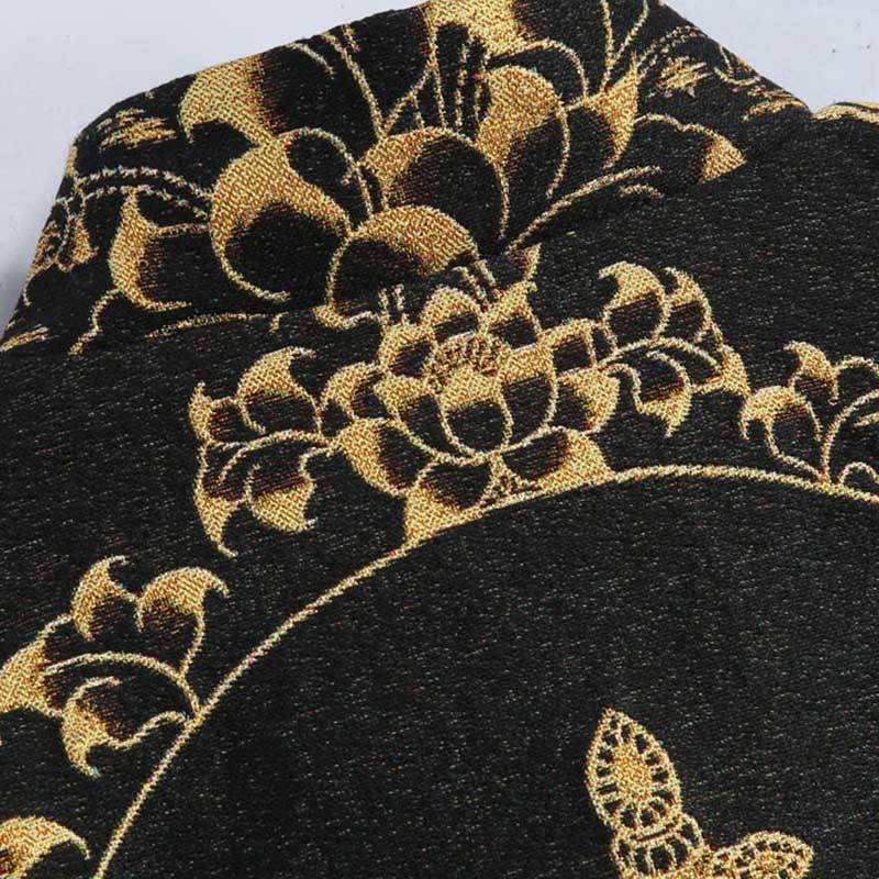 Chaqueta de manga larga con botones de rana para hombre , con Buddha Stones, Avalokiteshvara y Guanyin - image 4