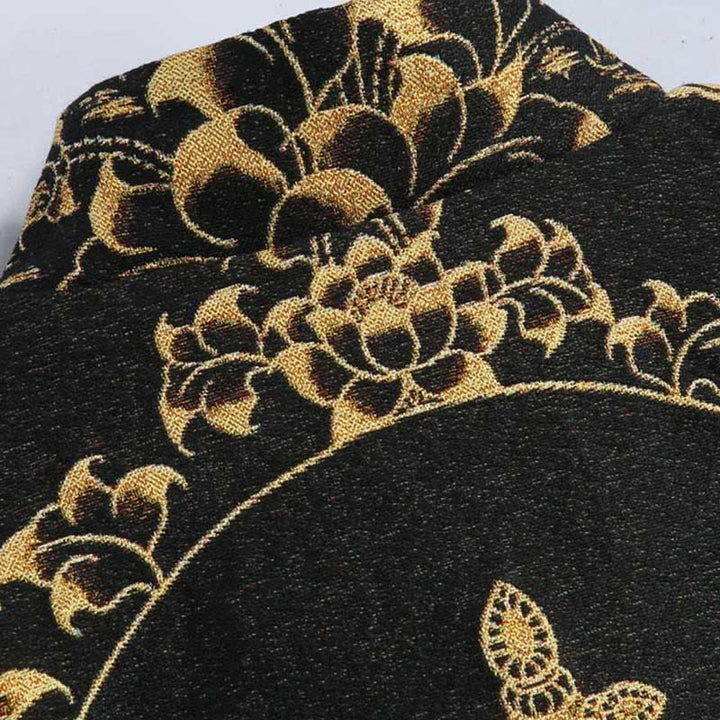 Chaqueta de manga larga con botones de rana para hombre , con Buddha Stones, Avalokiteshvara y Guanyin - image 4