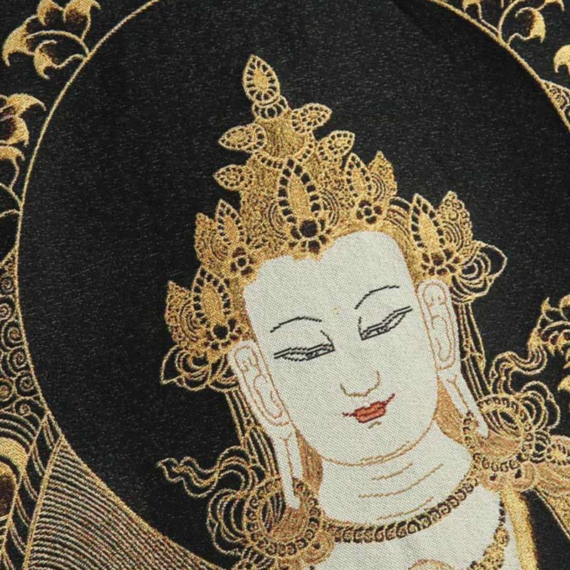 Chaqueta de manga larga con botones de rana para hombre , con Buddha Stones, Avalokiteshvara y Guanyin - image 12