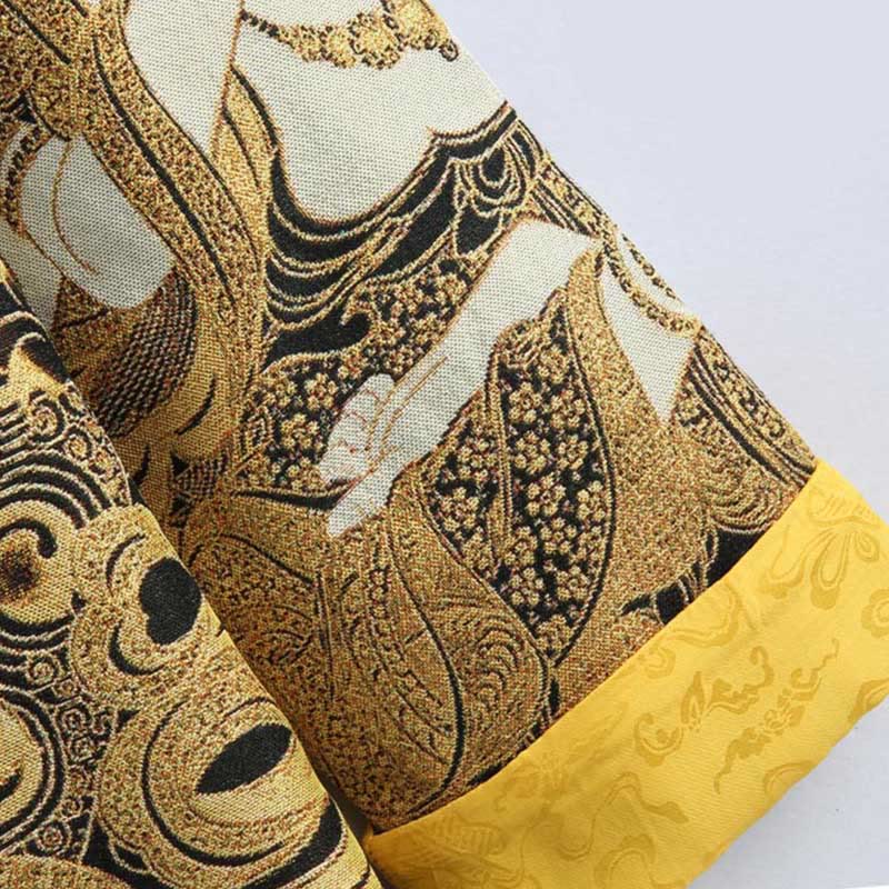 Chaqueta de manga larga con botones de rana para hombre , con Buddha Stones, Avalokiteshvara y Guanyin - image 11