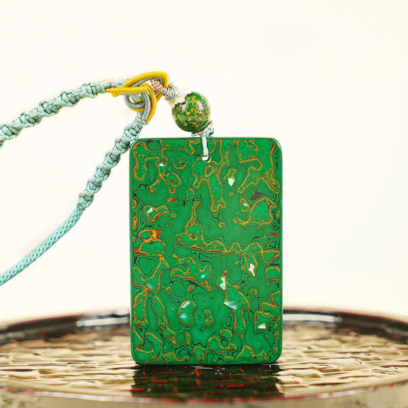 Collar con colgante de protección de sándalo, lacado artesanalmente con Buddha Stones - image 3