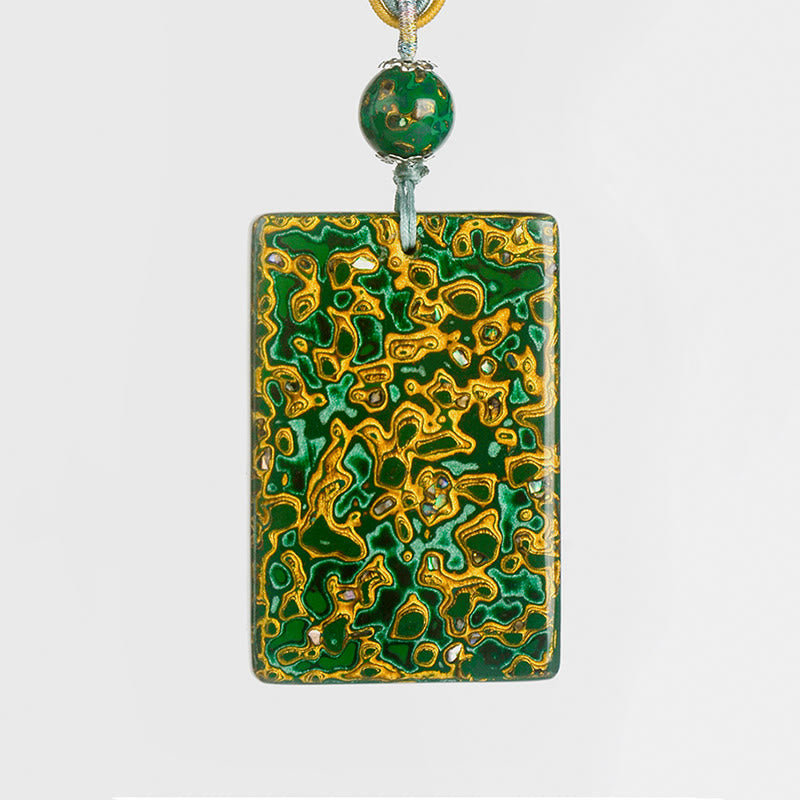 Collar con colgante de protección de sándalo, lacado artesanalmente con Buddha Stones - image 5