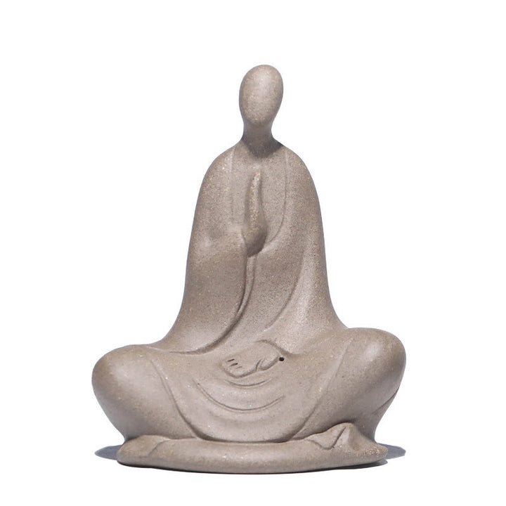 Estatua de cerámica de Buddha Stones de Buda, decoración zen para el hogar, 5 x 2,5 x 5,3 cm - image 5