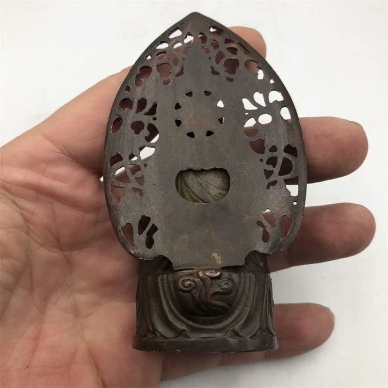 Estatua de aleación de Buddha Stones de Buda, decoración zen para el hogar, 9 x 4,5 cm - image 3