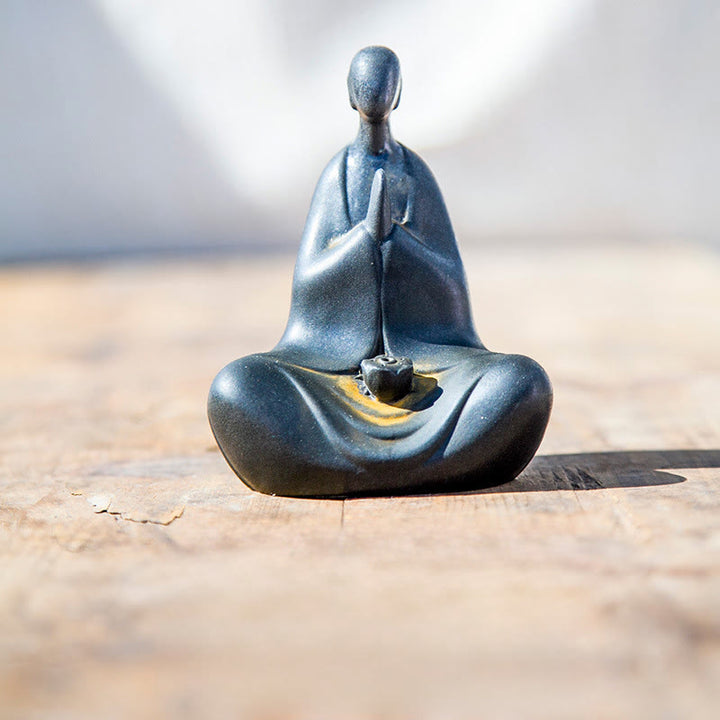 Estatua de Buddha Stones de resina fundida con óxido de hierro en polvo, hecha a mano, sin forma, 11,5 x 9 x 6,5 cm - Buda 11,5*9*6,5 cm - image 0