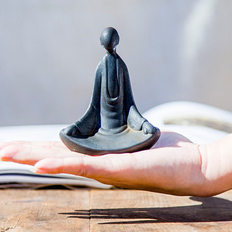 Estatua de Buddha Stones de Buda, de resina fundida con polvo de hierro y óxido, decoración - image 1