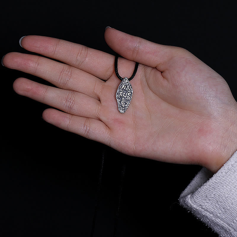 Colgante de plata de ley 925 tibetana con Buddha Stones Om Mani Padme Hum Dorje Vajra, colgante de fuerza grabado - image 14