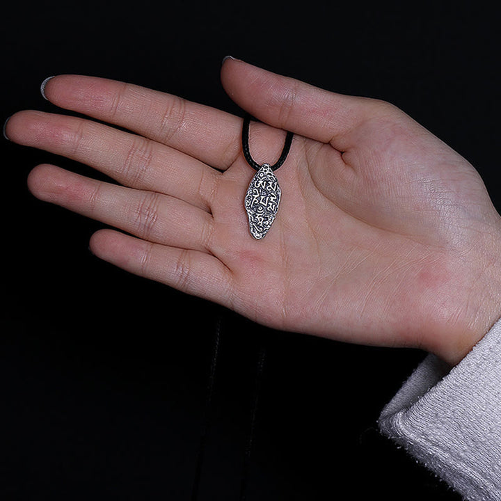 Colgante de plata de ley 925 tibetana con Buddha Stones Om Mani Padme Hum Dorje Vajra, colgante de fuerza grabado - image 14