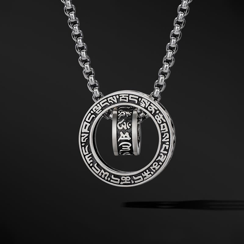 Buddha Stones tibetano Om Mani Padme Hum tallado paz pureza cadena collar colgante - image 6