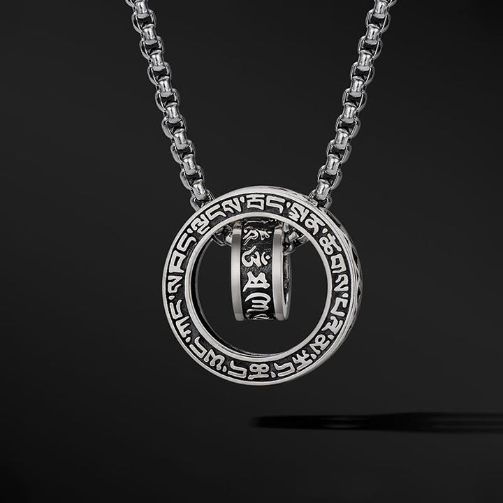 Buddha Stones tibetano Om Mani Padme Hum tallado paz pureza cadena collar colgante - image 6