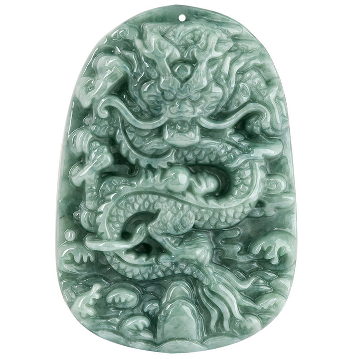 Buddha Stones Dragón del Zodíaco Chino Jade Collar de Prosperidad Colgante de Cadena de Cuentas - image 10