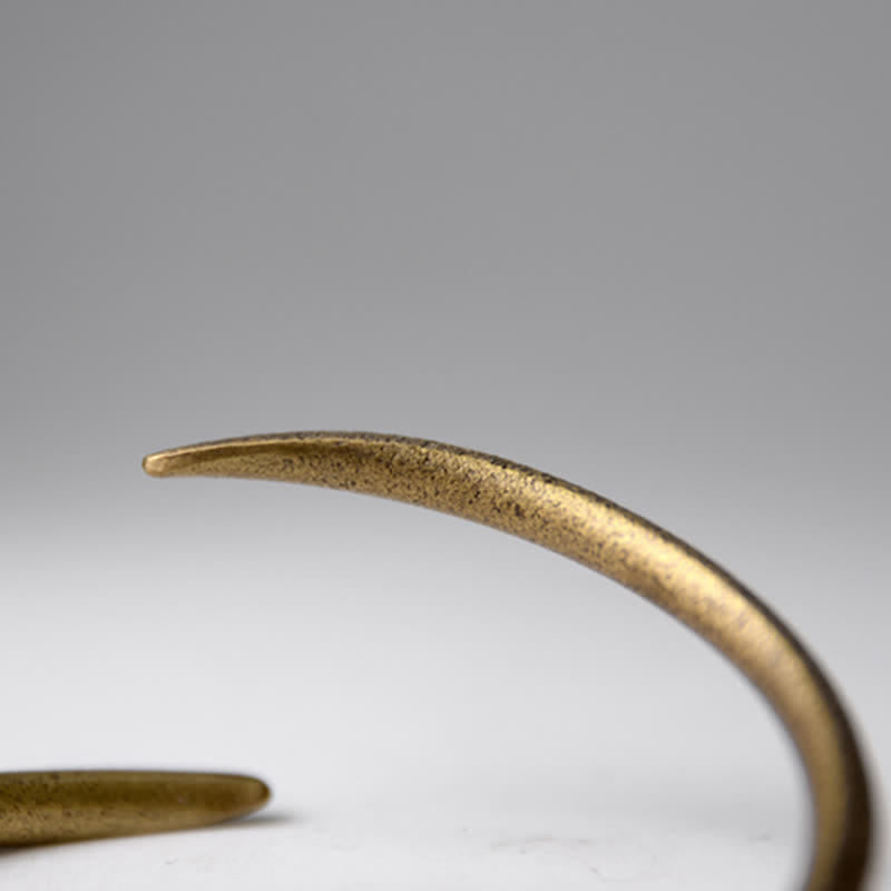 Brazalete ajustable de cobre con diseño simple de Buddha Stones