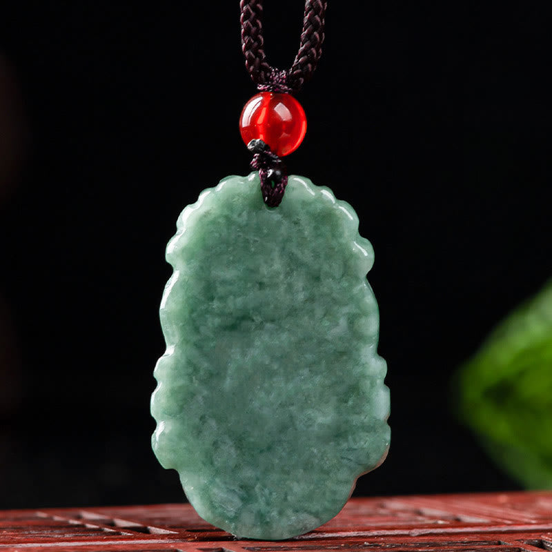 Colgante de collar de prosperidad del zodíaco chino con Buddha Stones de jade natural 12 - image 12