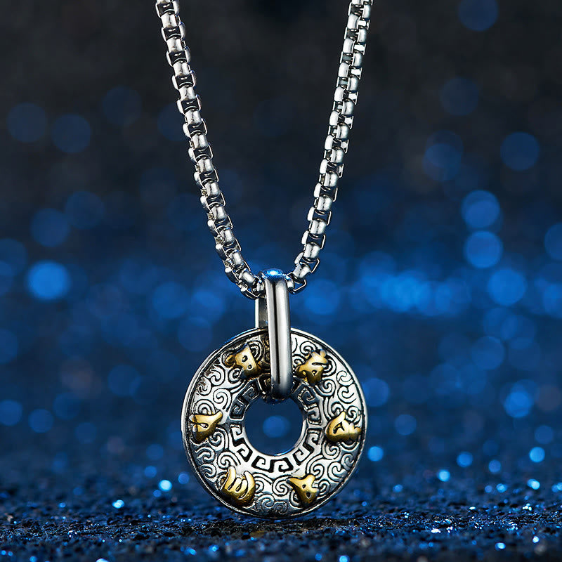 Buddha Stones tibetano Om Mani Padme Hum paz hebilla creatividad collar colgante - image 4