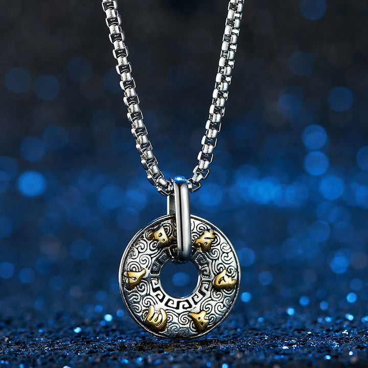 Buddha Stones tibetano Om Mani Padme Hum paz hebilla creatividad collar colgante - image 4