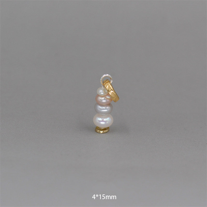 Collar con Buddha Stones Zen Cairn Labradorita con varios cristales - Colgante de perla y plata de ley 925 de 4 x 15 mm - image 30