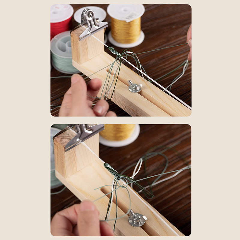 Pulsera de cuerda de fuerza de suerte y riqueza con nudo de reencarnación de bambú blanco