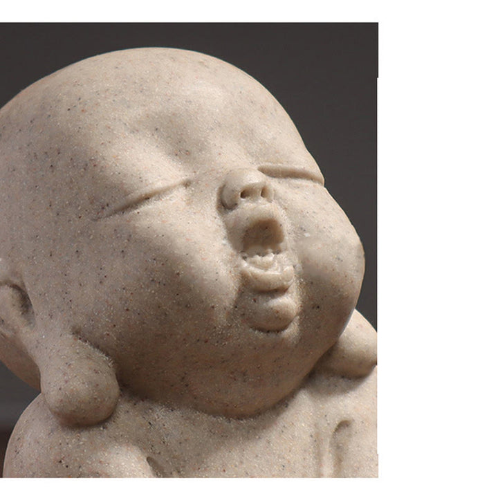 Buddha Stones meditación tibetana Buda monje bendición serenidad resina decoración del hogar