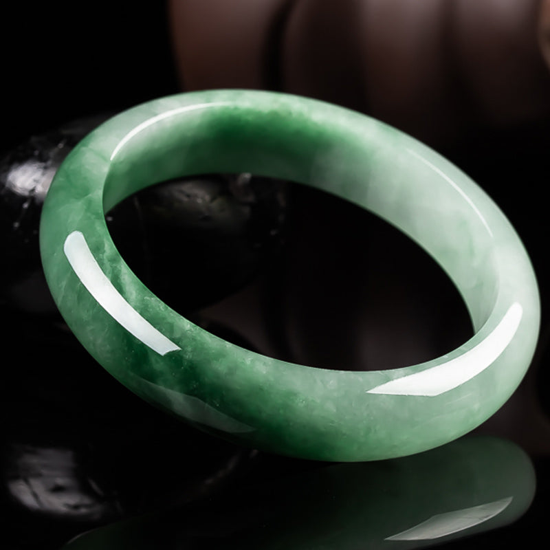 Brazalete de bendición de la fortuna de jade natural con Buddha Stones