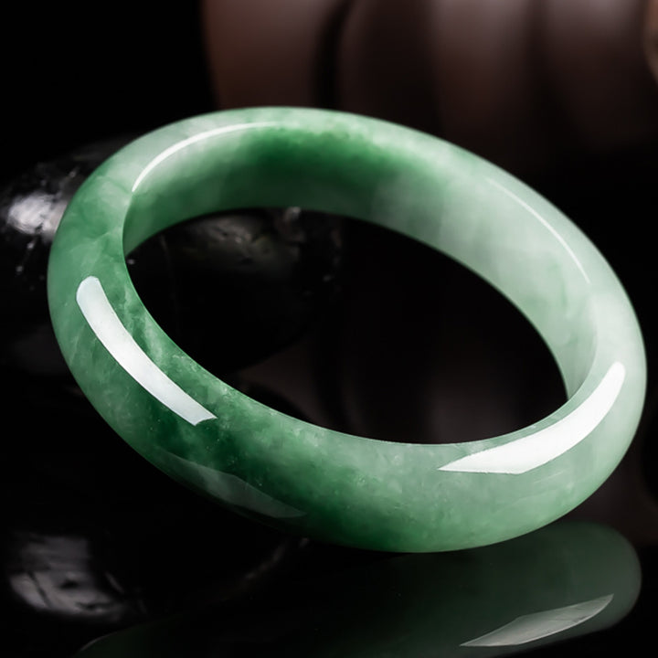Brazalete de bendición de la fortuna de jade natural con Buddha Stones