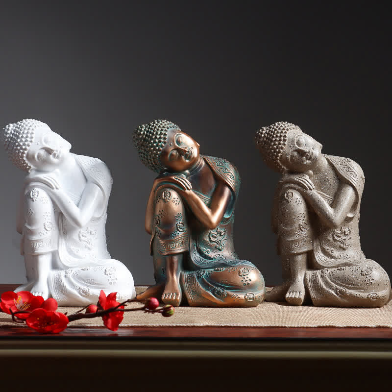 Decoración de estatua de resina de serenidad de Buda meditante tibetano
