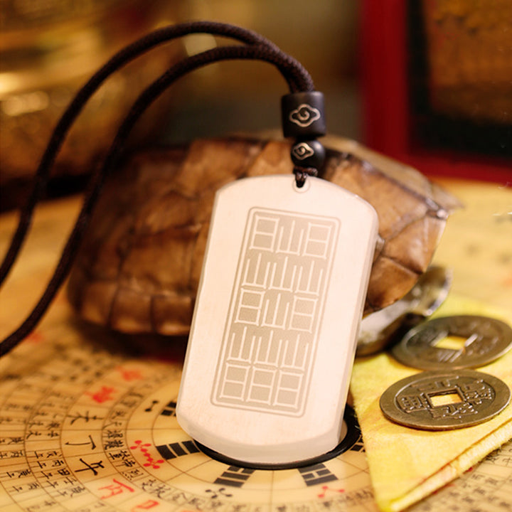 Colgante de collar de protección de la suerte de Jade blanco PiXiu Yin Yang - image 9