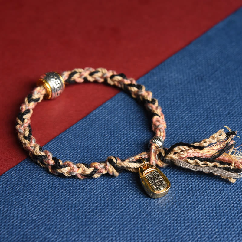 Pulsera hecha a mano con Buddha Stones Zakiram diosa de la riqueza Om Mani Padme Hum Paz