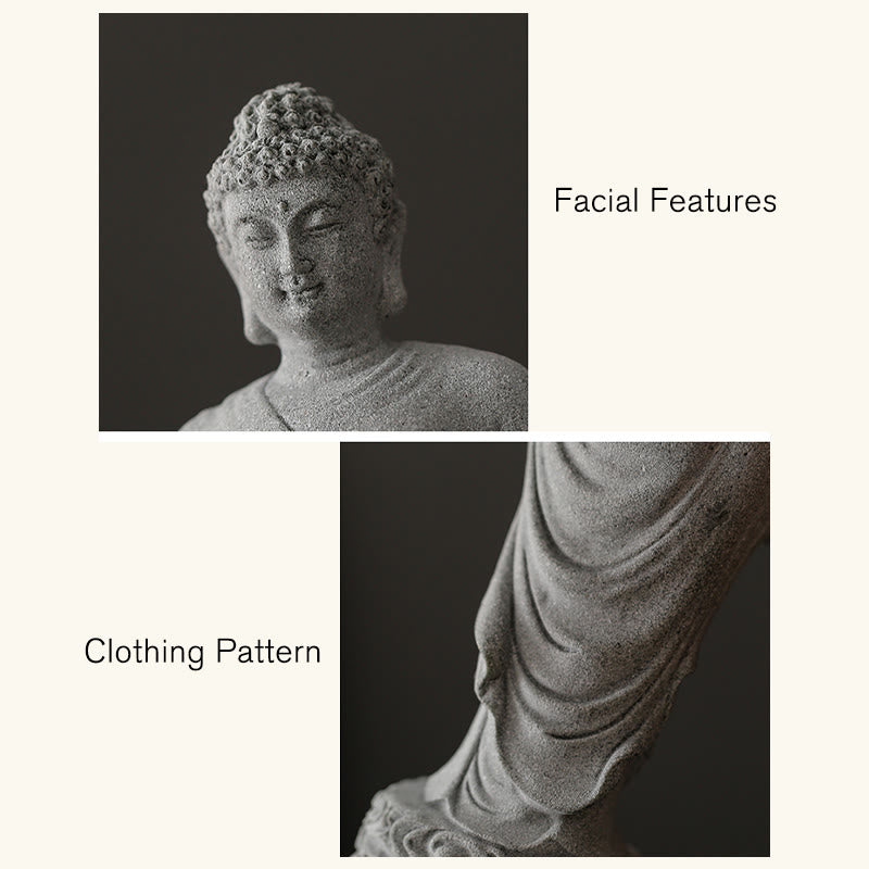 Buddha Stones Meditación Buda Nubes Auspiciosas Diseño Serenidad Decoración del Hogar