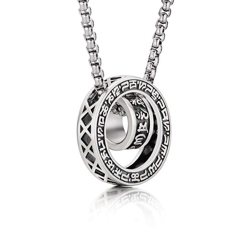 Buddha Stones tibetano Om Mani Padme Hum tallado paz pureza cadena collar colgante - image 2