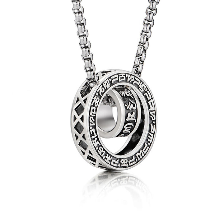 Buddha Stones tibetano Om Mani Padme Hum tallado paz pureza cadena collar colgante - image 2