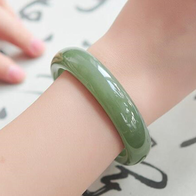 Brazalete de bendición de la abundancia de jade