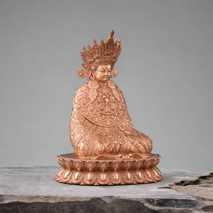 Estatua de cobre hecha a mano de la compasión de la estatuilla de Buda Shakyamuni Decoración