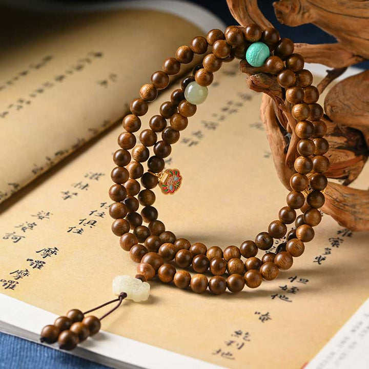 Pulsera Calma de Protección de Palosanto Tibetano Mala