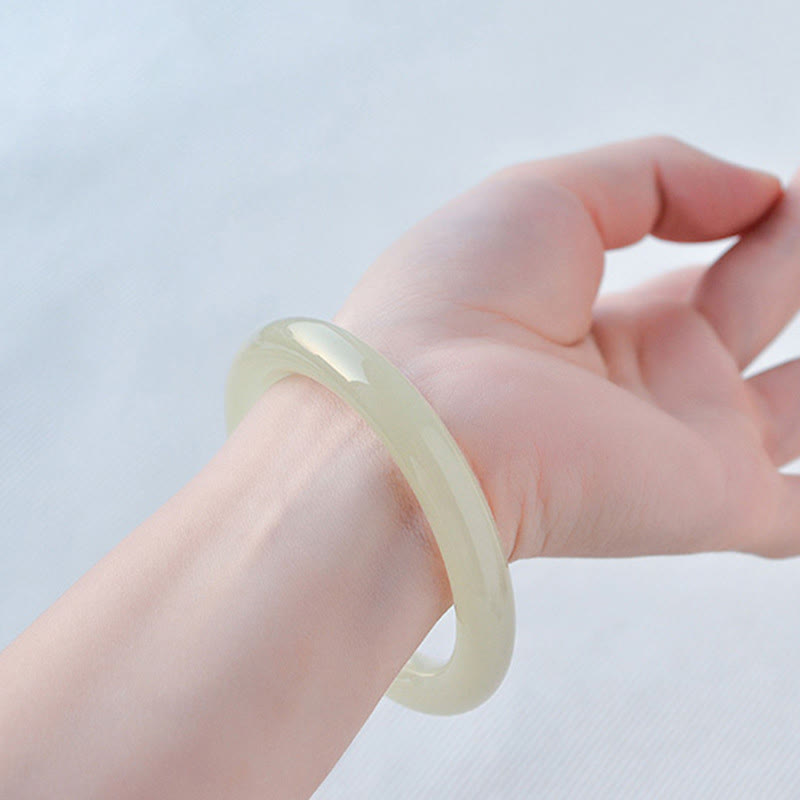 Buddha Stones, brazalete de abundancia de Jade Natural de Afganistán