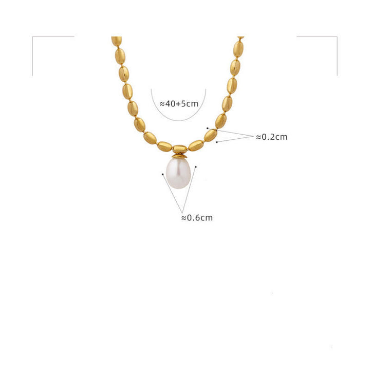 Colgante de collar de paz con cuentas de perlas