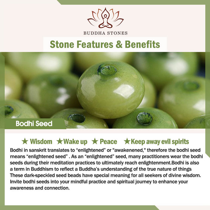 Pulsera de sabiduría de cáscara de coco con cuentas Dzi de semillas de bodhi tibetanas y Buddha Stones