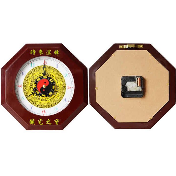 Reloj de pared con mapa de energía de equilibrio de mapa Feng Shui Bagua
