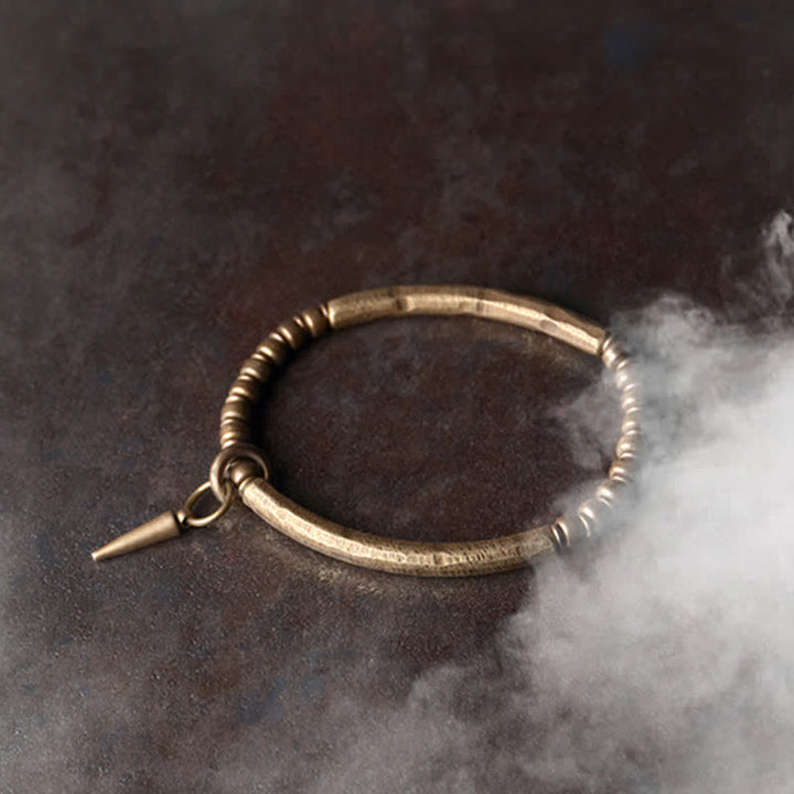 Brazalete de pulsera de equilibrio de cobre de piedra de roca de lava