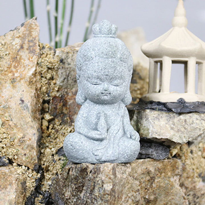 Buddha Stones meditación estatua de Buda compasión decoración del hogar