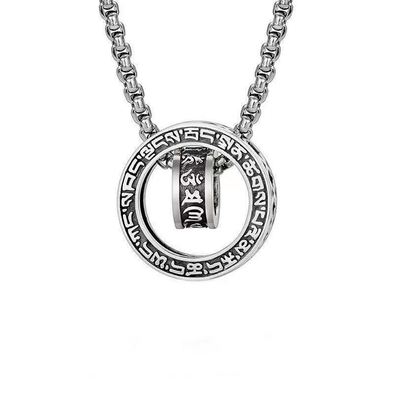 Buddha Stones tibetano Om Mani Padme Hum tallado paz pureza cadena collar colgante - image 17